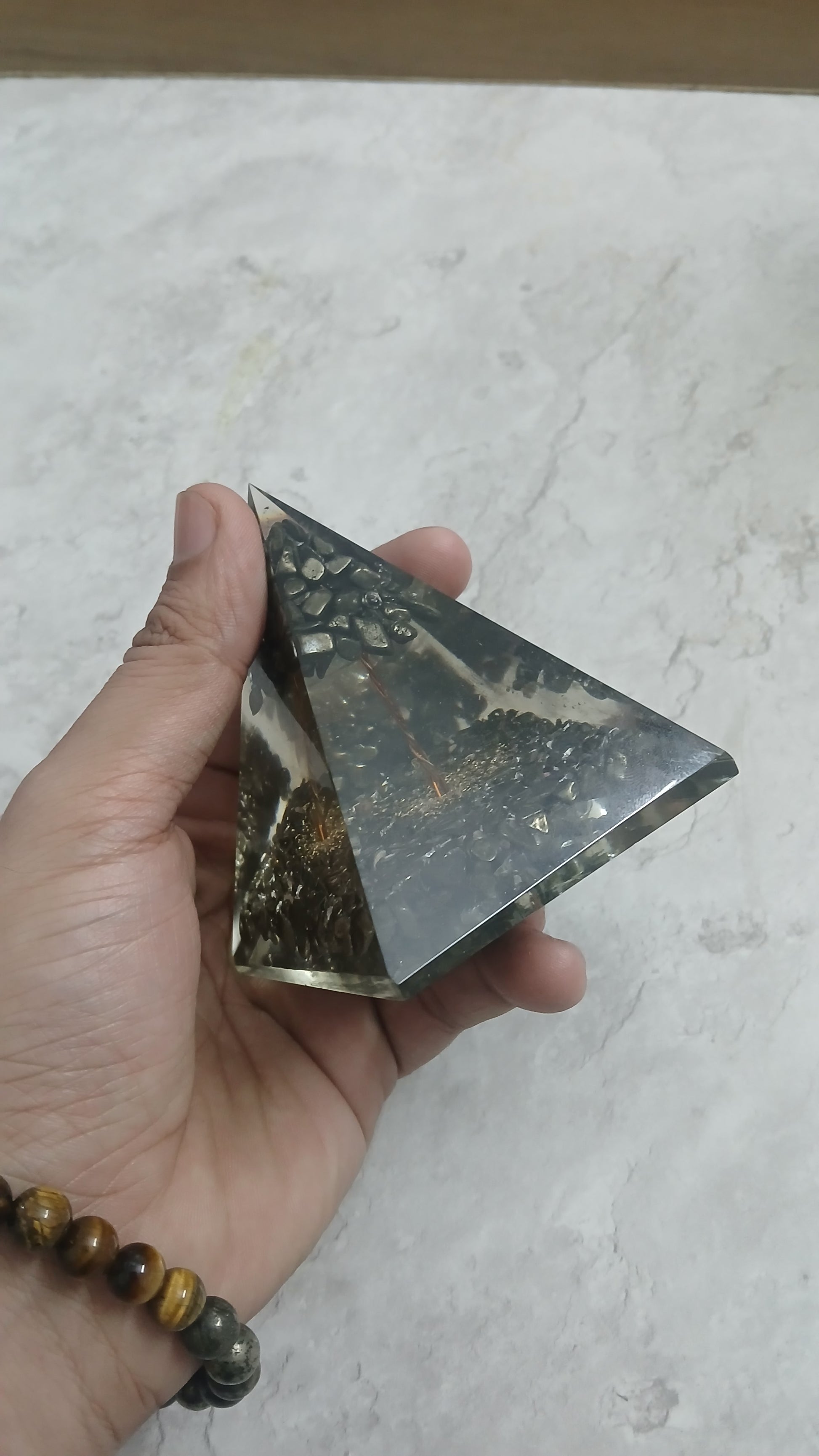 Pyrite pyramid